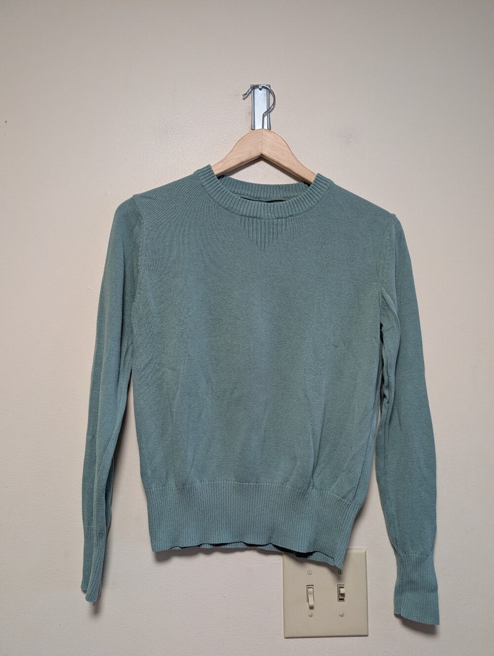 Pact Organic Cotton Crewneck Sweater XS Seafoam Sage Green